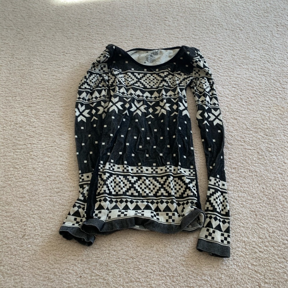 Free people small ski stretchy long sleeve top  s